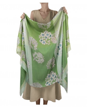 Палантин Женский SN40-JAPONAIS/BLEU.SIEL